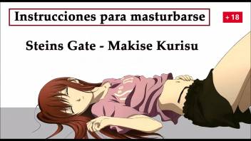 JOI hentai in Spanish with Kurisu from Steins Gate, a special experiment.